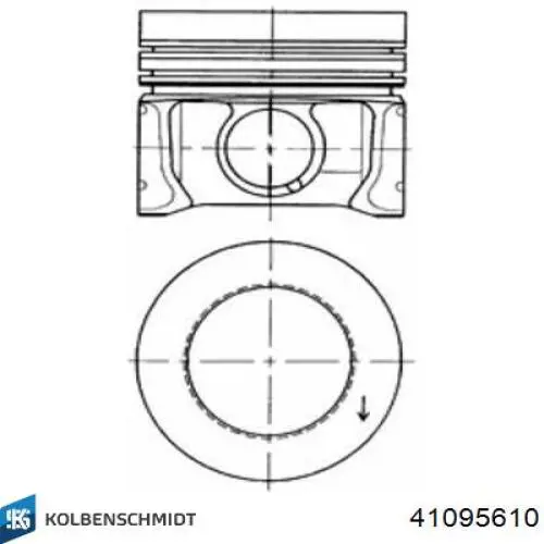 41095610 Kolbenschmidt Pistão do kit para 1 cilindro, 1ª reparação ( + 0,25)