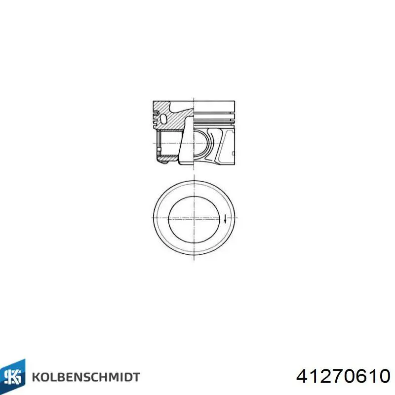 41270610 Kolbenschmidt Pistão do kit para 1 cilindro, 1ª reparação ( + 0,25)
