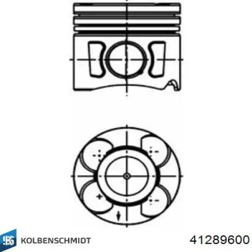 41289600 Kolbenschmidt Pistão do kit para 1 cilindro, STD