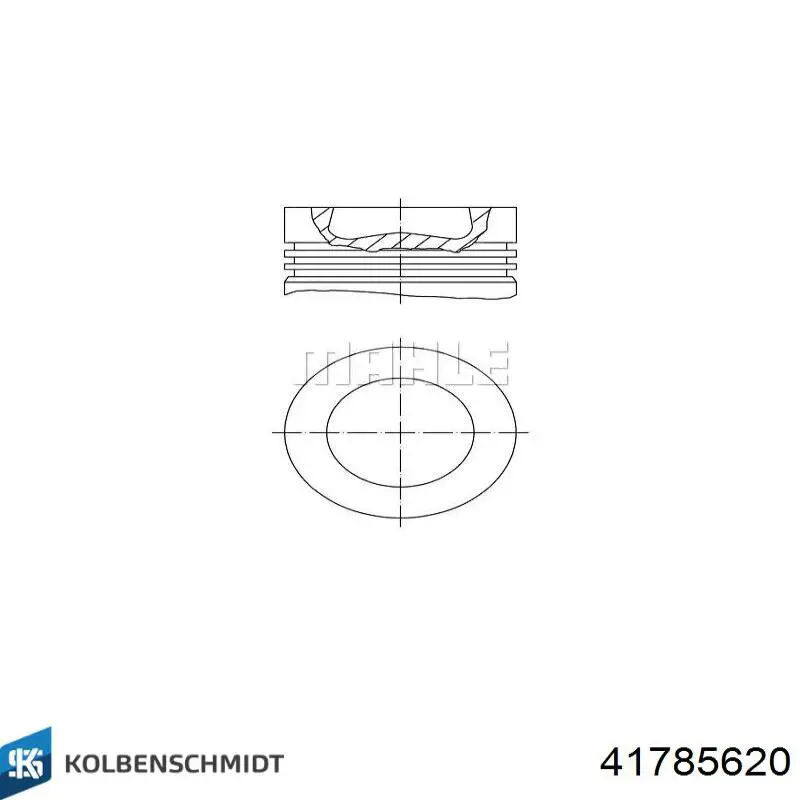 028PI00155002 Mahle Original Pistão do kit para 1 cilindro, 2ª reparação ( + 0,50)