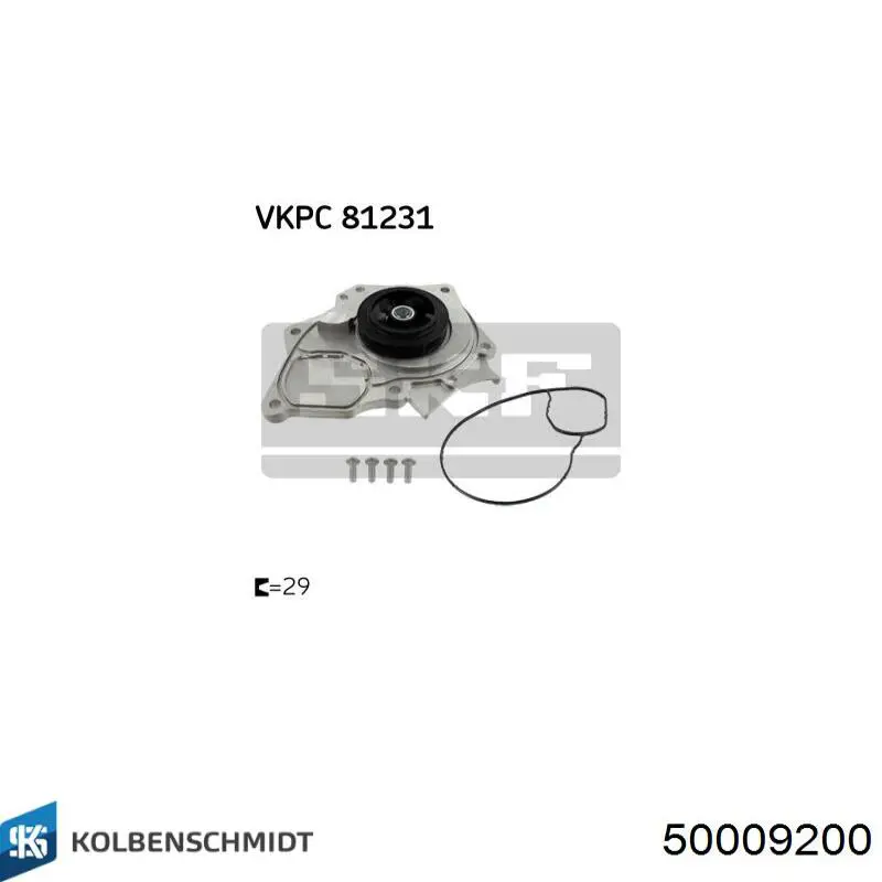 Biela de pistão de motor Kolbenschmidt 50009200 preço, a partir de 106,36 USD
