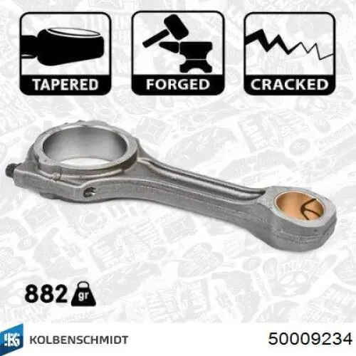 Biela de pistão de motor Kolbenschmidt 50009234 preço, a partir de 89,65 USD