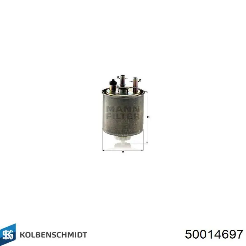 50014697 Kolbenschmidt Filtro de combustível