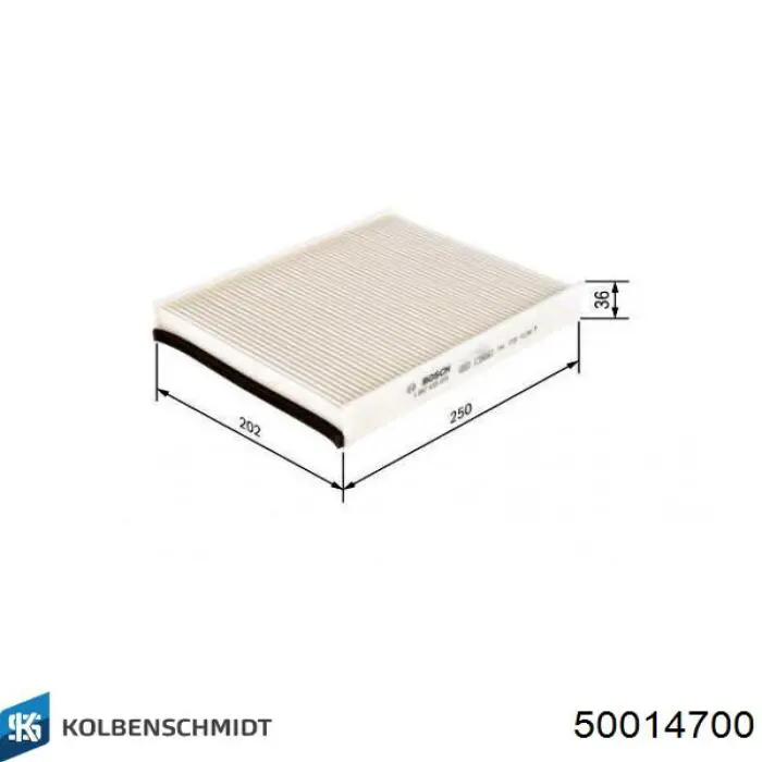 Filtro de salão Kolbenschmidt 50014700 preço, a partir de 12,10 USD