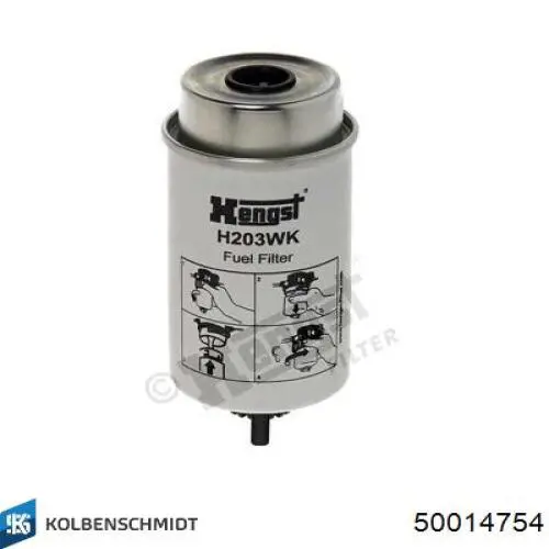 Filtro de combustível Kolbenschmidt 50014754 preço, a partir de 25,98 USD