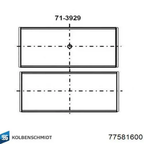 Folhas inseridas de cambota de biela, kit, padrão (STD) Kolbenschmidt 77581600 preço, a partir de 31,27 USD