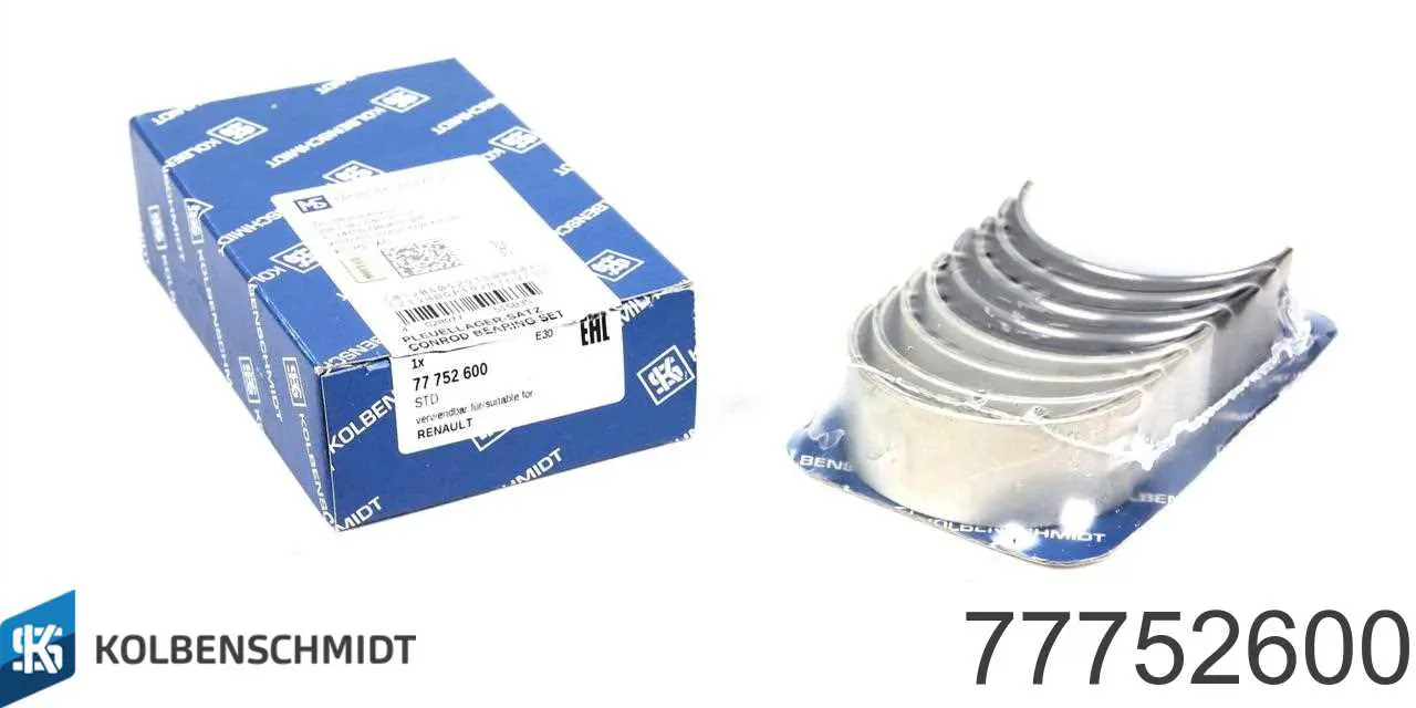 Folhas inseridas de cambota de biela, kit, padrão (STD) Kolbenschmidt 77752600 preço, a partir de 19,97 USD