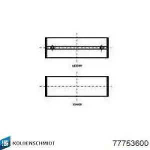Compre 77753600 Kolbenschmidt Folhas inseridas principais de cambota, kit, padrão (STD)