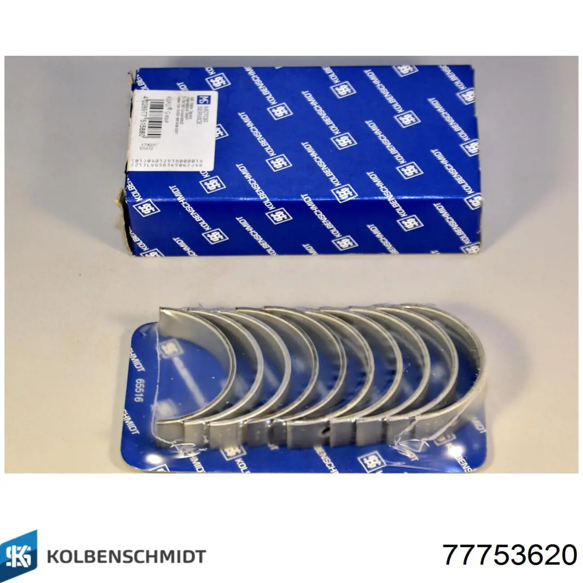 77753620 Kolbenschmidt Folhas inseridas principais de cambota, kit, 2ª reparação ( + 0,50)