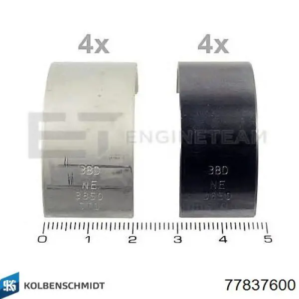 Folhas inseridas de cambota de biela, kit, padrão (STD) Kolbenschmidt 77837600 preço, a partir de 26,11 USD