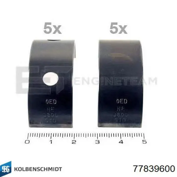 Folhas inseridas principais de cambota, kit, padrão (STD) Kolbenschmidt 77839600 preço, a partir de 26,05 USD