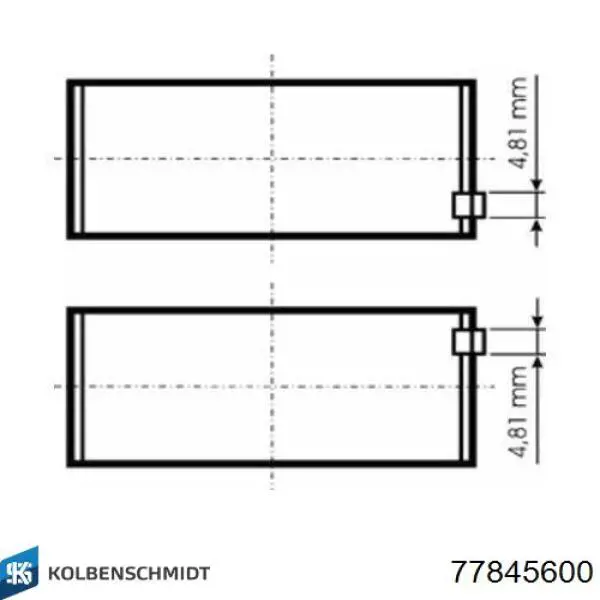 77845600 Kolbenschmidt Folhas inseridas de cambota de biela, kit, padrão (STD)