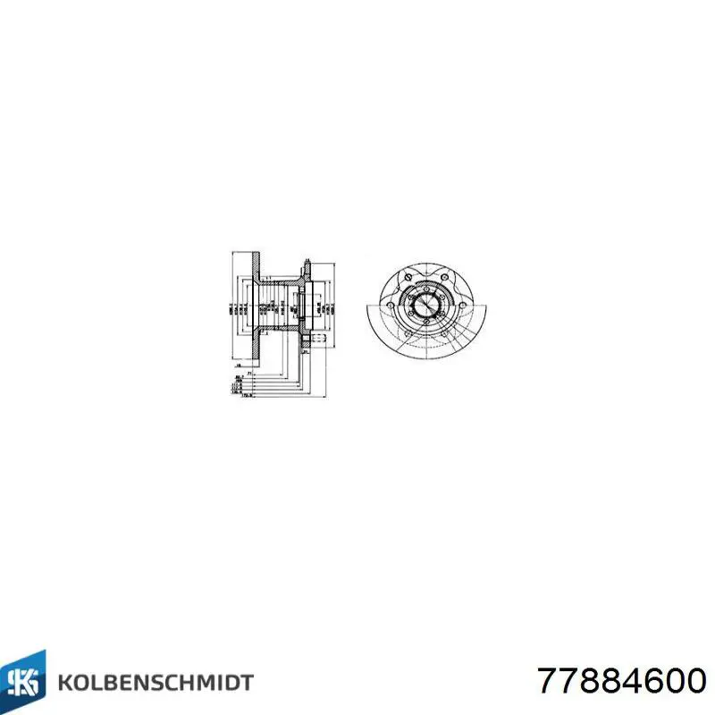 77884600 Kolbenschmidt Folhas inseridas principais de cambota, kit, padrão (STD)