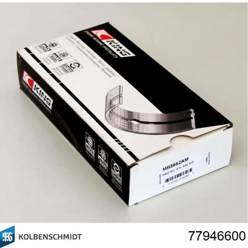 Folhas inseridas principais de cambota, kit, padrão (STD) Kolbenschmidt 77946600 preço, a partir de 67,46 USD