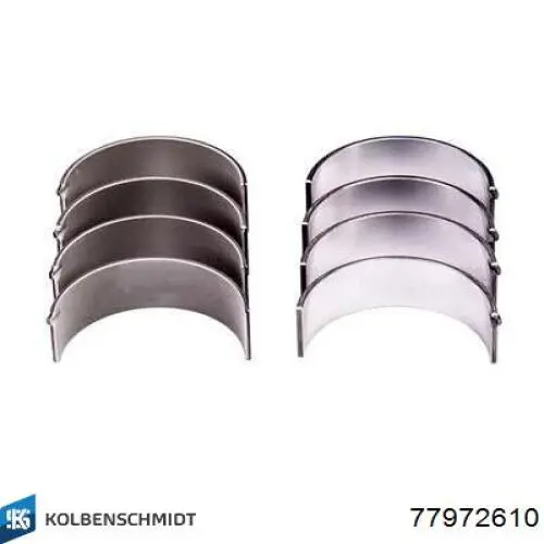 Folhas inseridas de cambota de biela, kit, 1ª reparação ( + 0,25) Kolbenschmidt 77972610