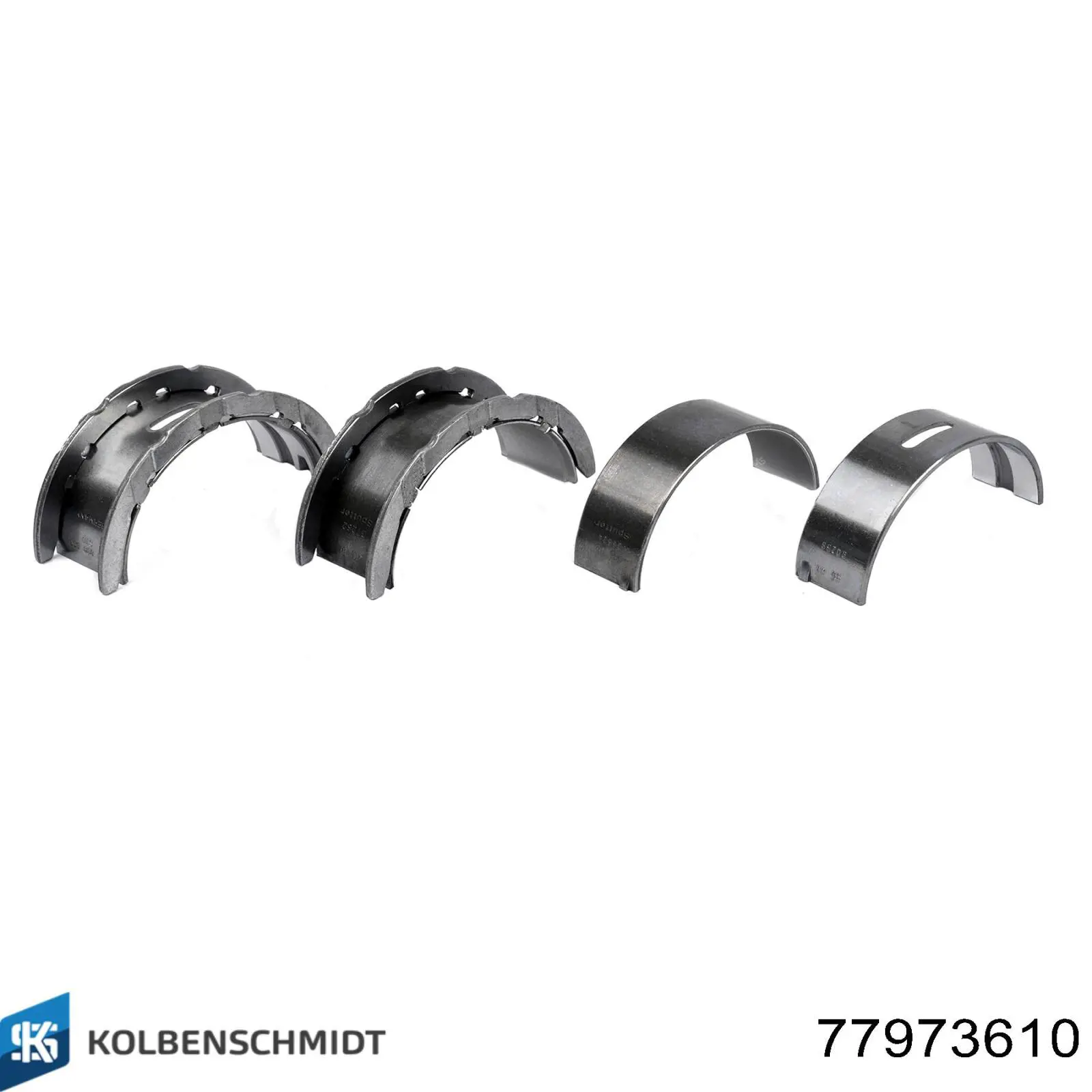 Folhas inseridas principais de cambota, kit, 1ª reparação ( + 0,25) 77973610 Kolbenschmidt