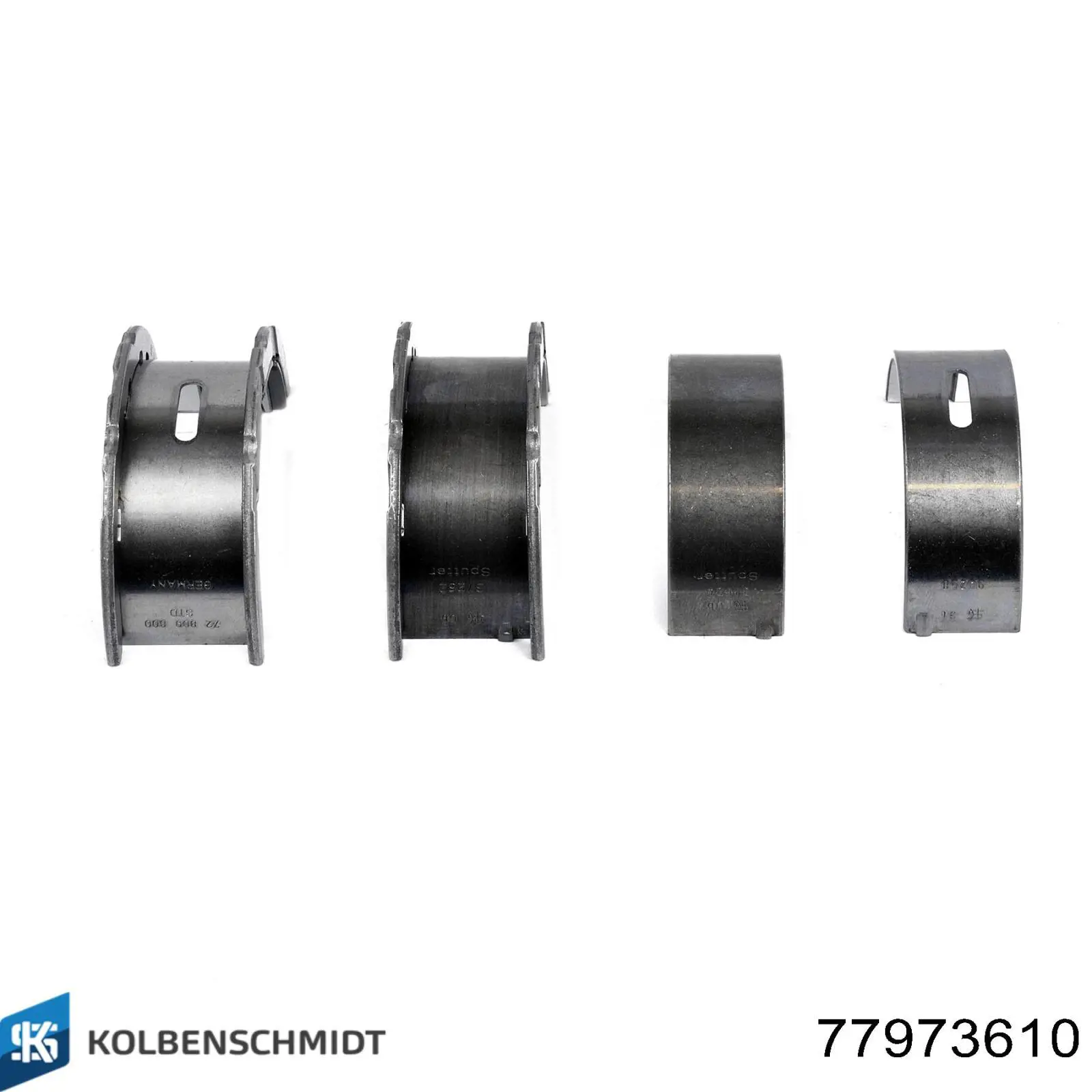 Folhas inseridas principais de cambota, kit, 1ª reparação ( + 0,25) Kolbenschmidt 77973610