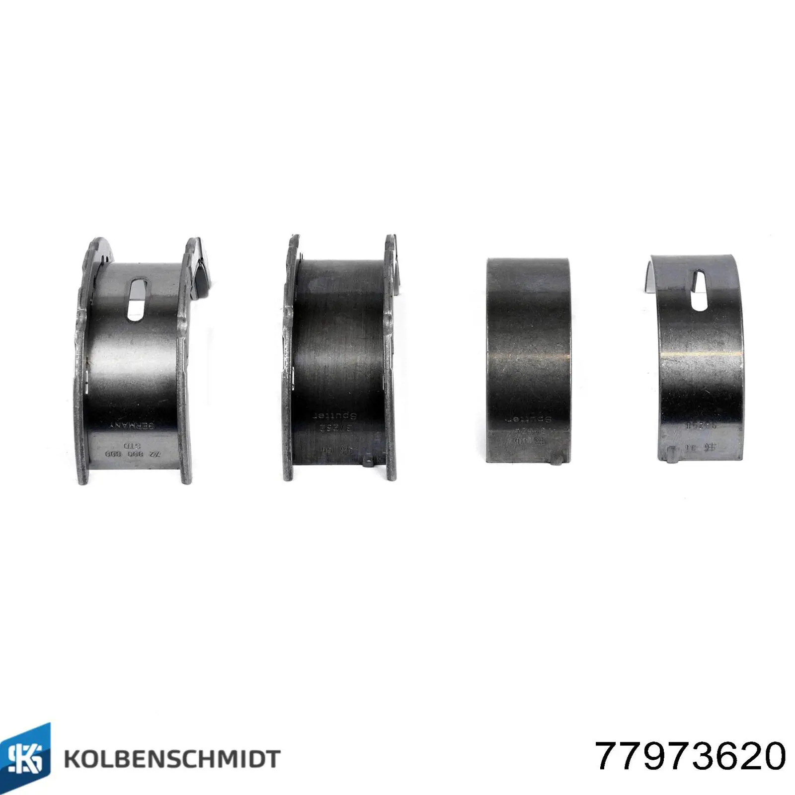 Folhas inseridas principais de cambota, kit, 2ª reparação ( + 0,50) 77973620 Kolbenschmidt