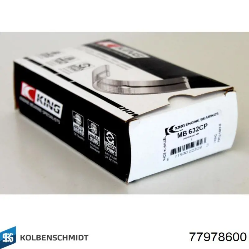 Compre 77978600 Kolbenschmidt Folhas inseridas principais de cambota, kit, padrão (STD)