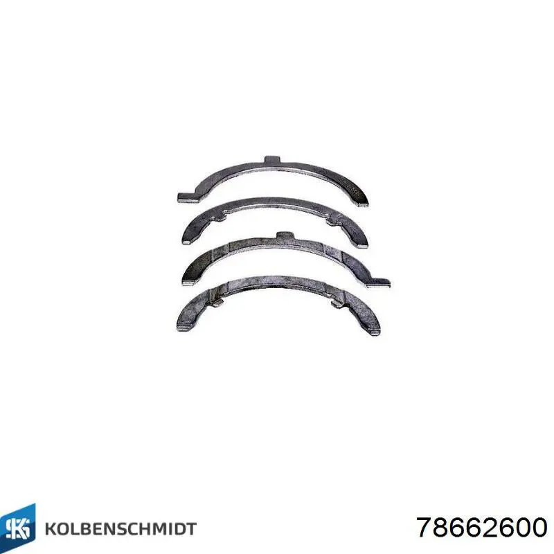 78662600 Kolbenschmidt Semianel de suporte (de carreira) de cambota, STD, kit