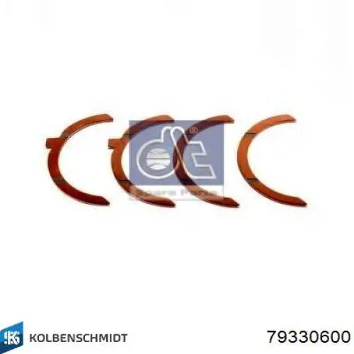 Compre 79330600 Kolbenschmidt Semianel de suporte (de carreira) de cambota, STD, kit