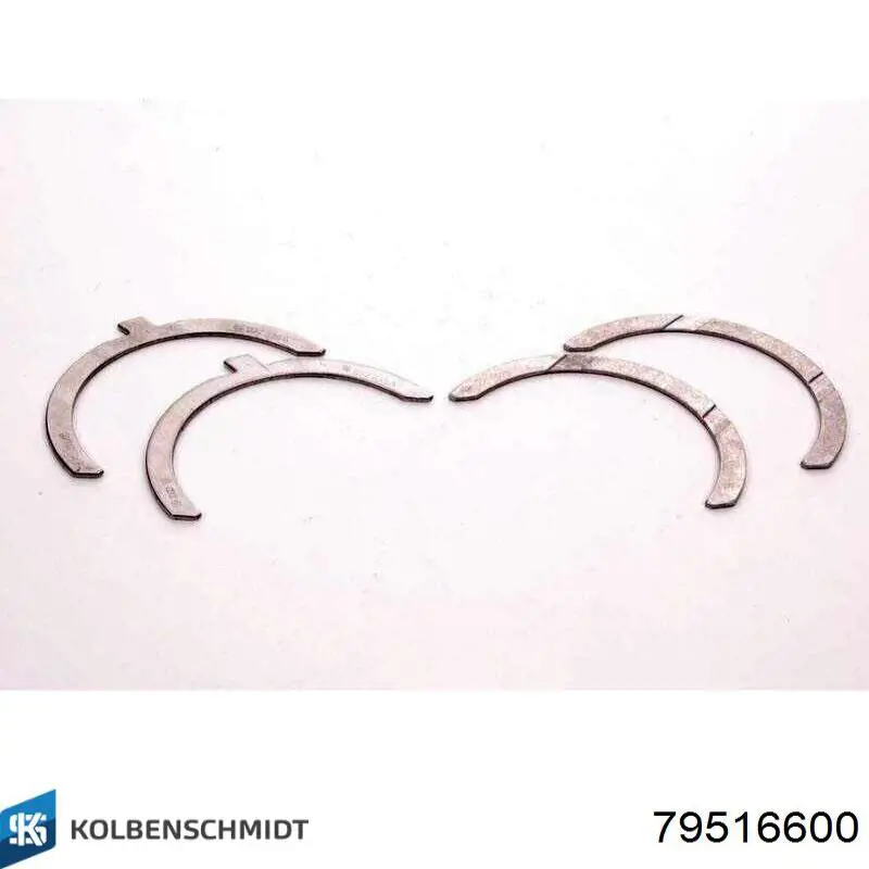 Compre 79516600 Kolbenschmidt Semianel de suporte (de carreira) de cambota, STD, dianteiro