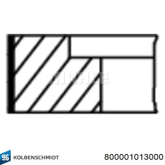 Anéis do pistão para 1 cilindro, STD. Kolbenschmidt 800001013000 preço, a partir de 14,65 USD