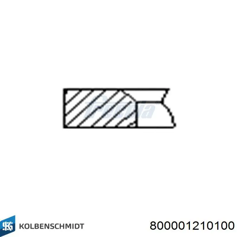 800001210100 Kolbenschmidt Anéis do pistão para 1 cilindro, 4ª reparação ( + 1,00)