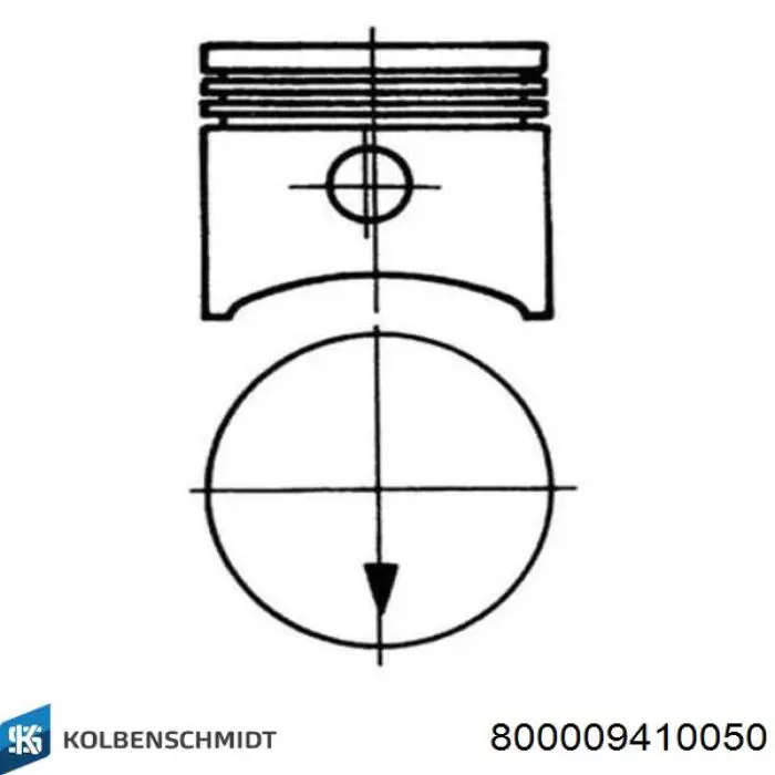 800009410050 Kolbenschmidt Anéis do pistão para 1 cilindro, 2ª reparação ( + 0,50)