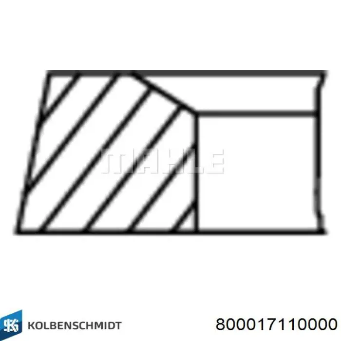 800017110000 Kolbenschmidt Anéis do pistão para 1 cilindro, STD.