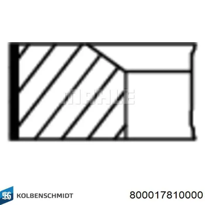 800017810000 Kolbenschmidt Anéis do pistão para 1 cilindro, STD.
