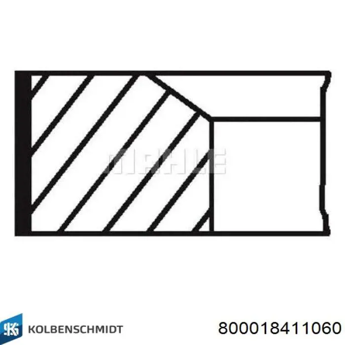 Anéis do pistão para 1 cilindro, 2ª reparação ( + 0,65) Kolbenschmidt 800018411060 preço, a partir de 22,04 USD