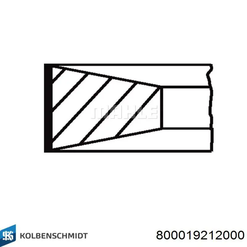 800019212000 Kolbenschmidt Kit de anéis de pistão de motor, STD.
