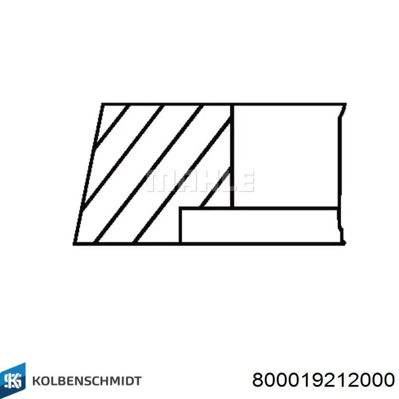 800019212000 Kolbenschmidt Kit de anéis de pistão de motor, STD.