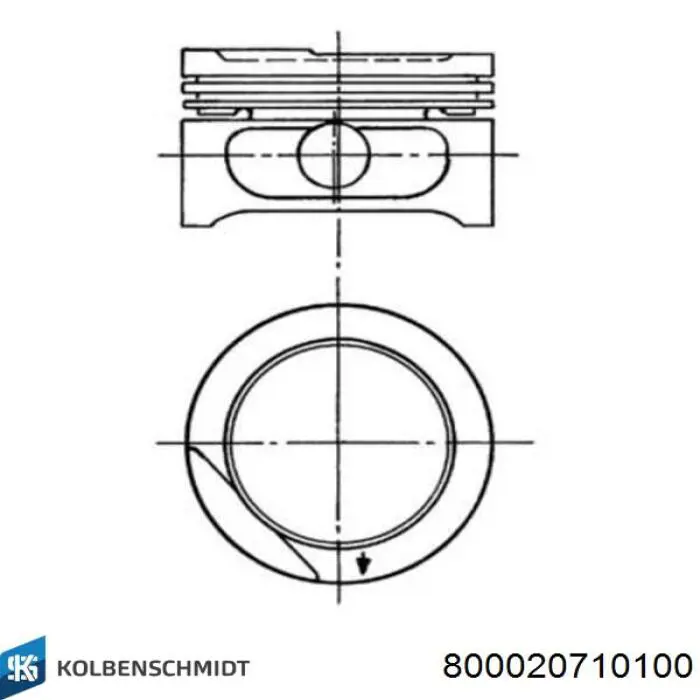 800020710100 Kolbenschmidt Anéis do pistão para 1 cilindro, 4ª reparação ( + 1,00)