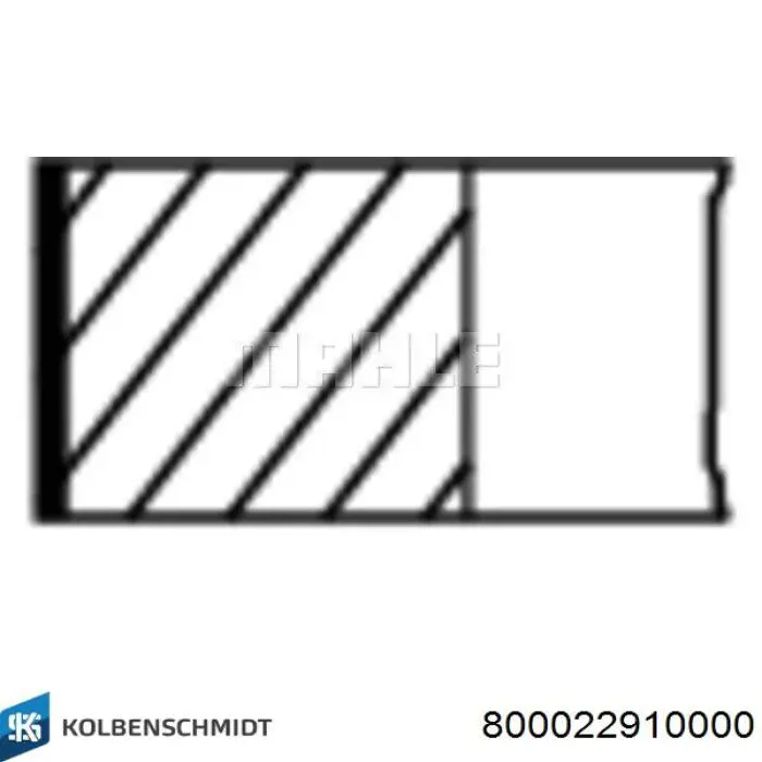 800022910000 Kolbenschmidt Anéis do pistão para 1 cilindro, STD.