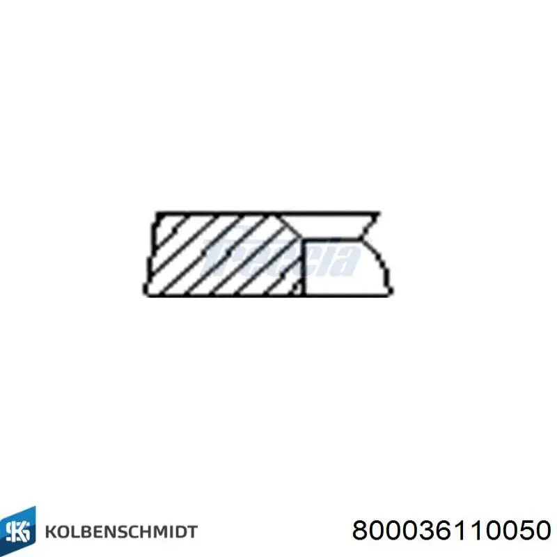 Anéis do pistão para 1 cilindro, 2ª reparação ( + 0,50) Kolbenschmidt 800036110050 preço, a partir de 26,00 USD
