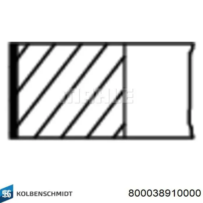 800038910000 Kolbenschmidt Anéis do pistão para 1 cilindro, STD.