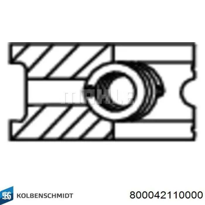 Anéis do pistão para 1 cilindro, STD. Kolbenschmidt 800042110000 preço, a partir de 19,22 USD
