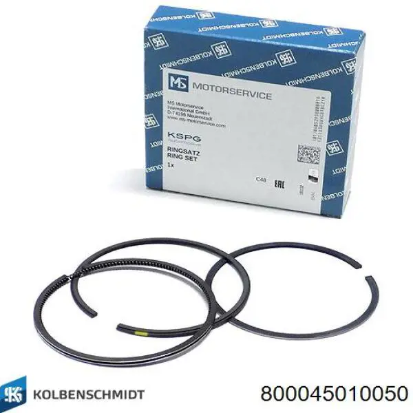 800045010050 Kolbenschmidt Anéis do pistão para 1 cilindro, 2ª reparação ( + 0,50)