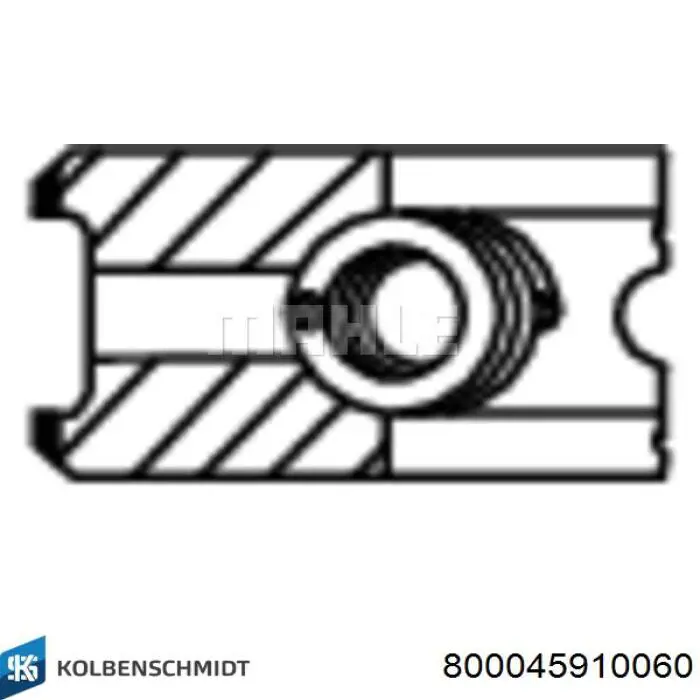 Anéis do pistão para 1 cilindro, 2ª reparação ( + 0,65) Kolbenschmidt 800045910060 preço, a partir de 38,95 USD