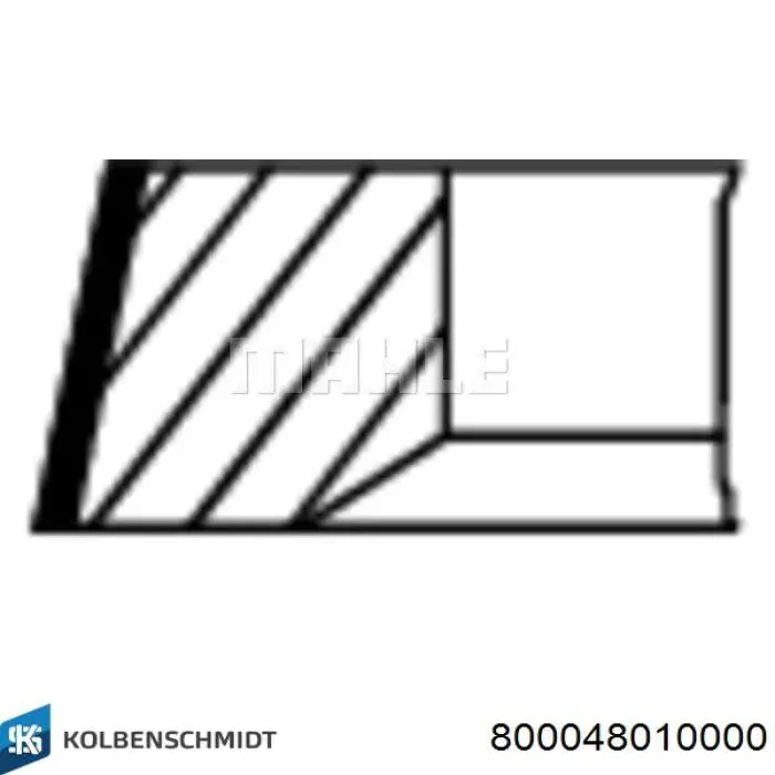 800048010000 Kolbenschmidt Anéis do pistão para 1 cilindro, STD.