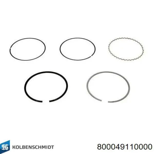 Anéis do pistão para 1 cilindro, STD. Kolbenschmidt 800049110000 preço, a partir de 24,30 USD