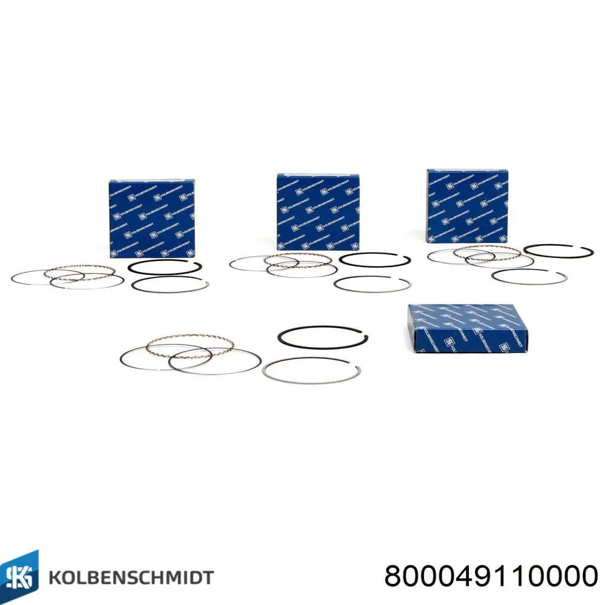 800049110000 Kolbenschmidt Anéis do pistão para 1 cilindro, STD.