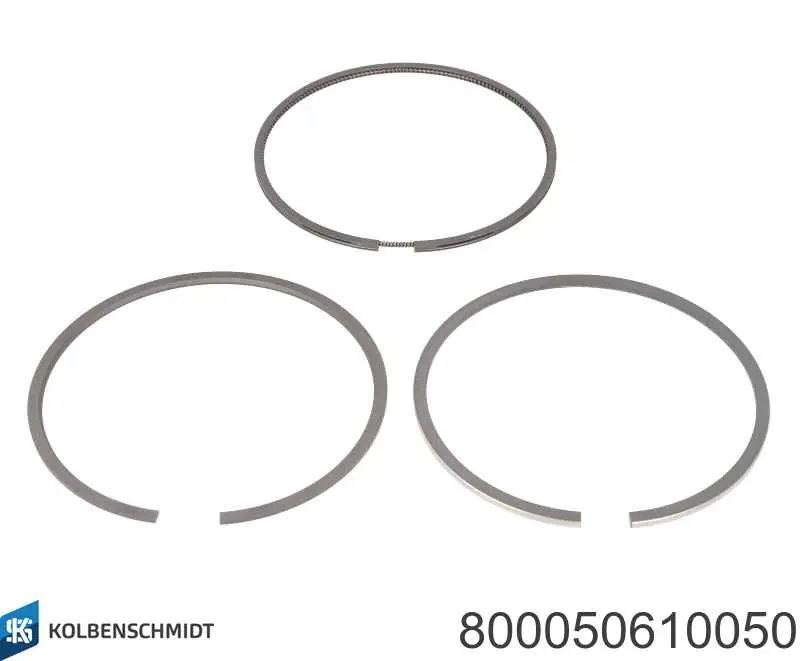 800050610050 Kolbenschmidt Anéis do pistão para 1 cilindro, 2ª reparação ( + 0,50)