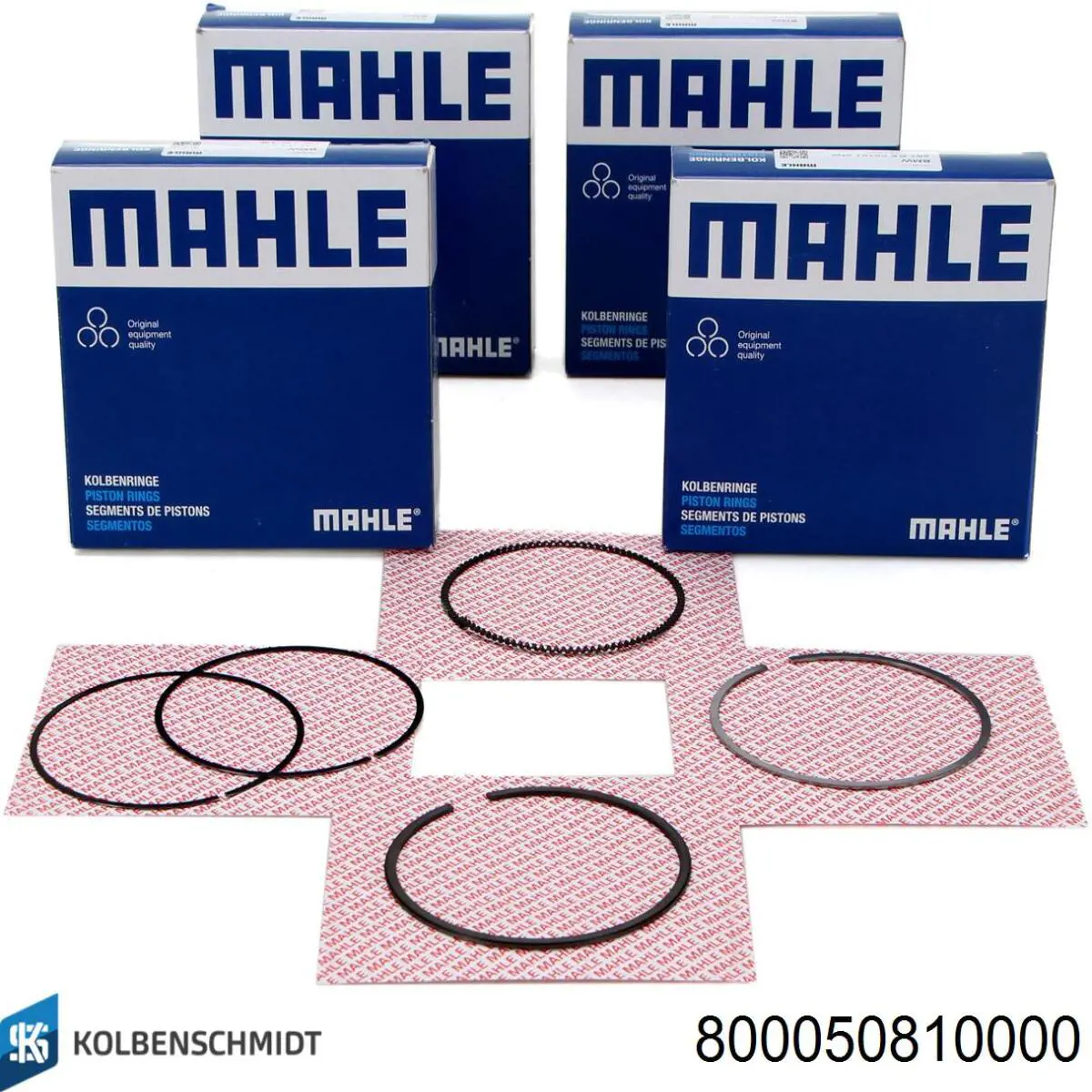 800050810000 Kolbenschmidt Anéis do pistão para 1 cilindro, STD.