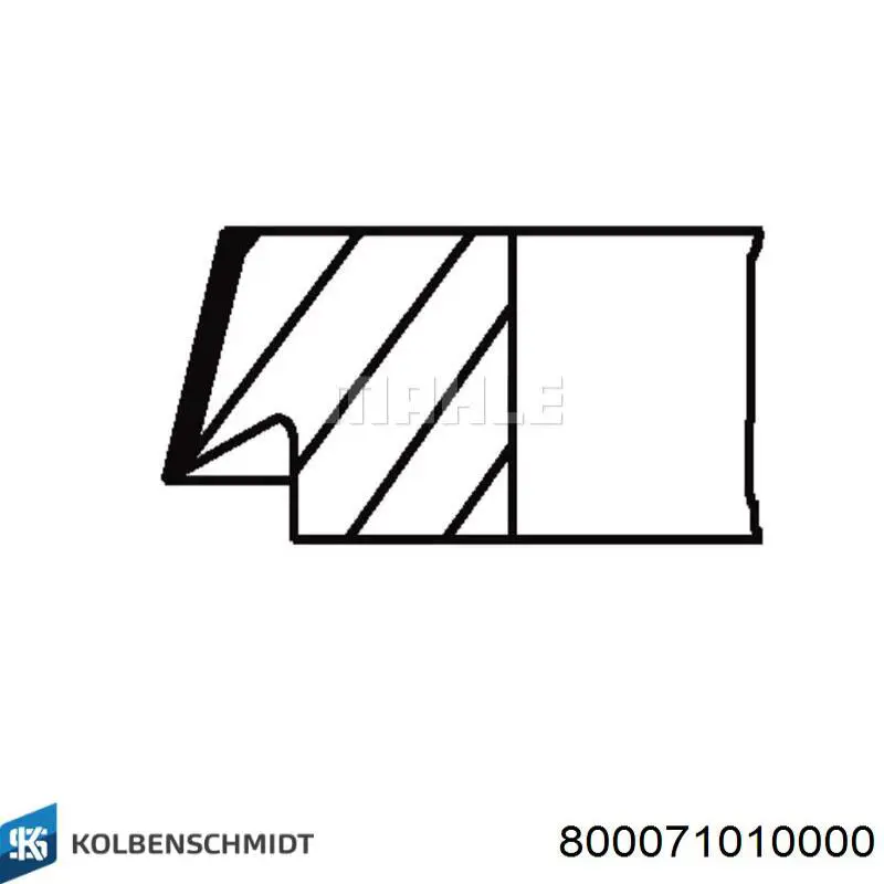 Anéis do pistão para 1 cilindro, STD. Kolbenschmidt 800071010000 preço, a partir de 19,51 USD