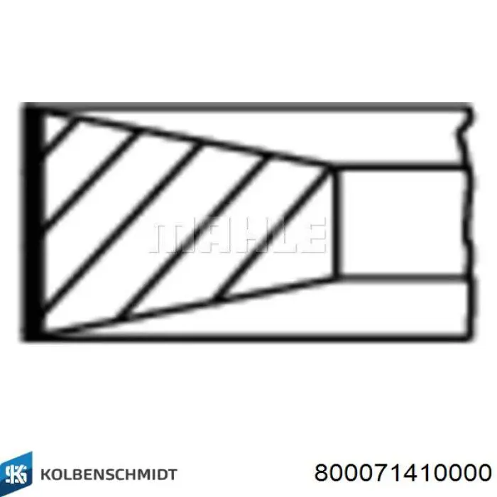 800071410000 Kolbenschmidt Anéis do pistão para 1 cilindro, STD.