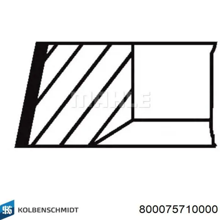 Anéis do pistão para 1 cilindro, STD. Kolbenschmidt 800075710000 preço, a partir de 66,05 USD