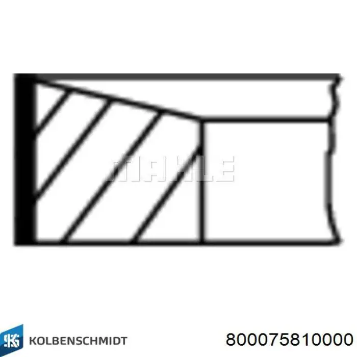 Anéis do pistão para 1 cilindro, STD. Kolbenschmidt 800075810000 preço, a partir de 31,07 USD